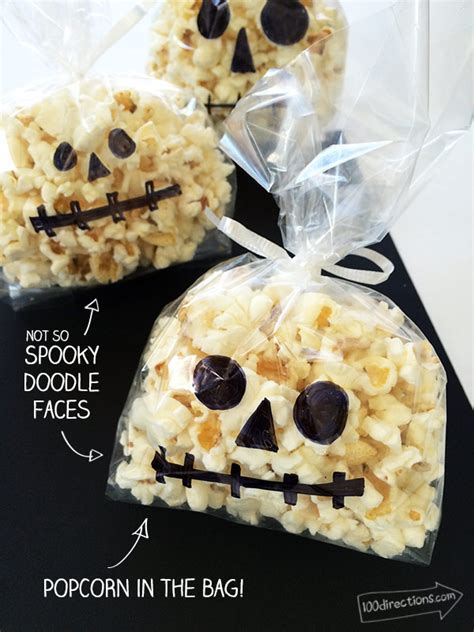 Quick Crafts Spooky Face Popcorn Halloween Treats 100 Directions