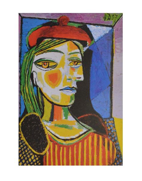 Entdecken sie über 1142 unserer besten 1 auf. Pablo Picasso Femme au beret rouge (klein) Poster ...
