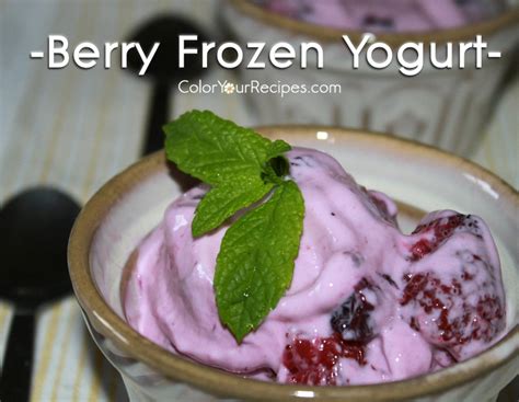 Simple Berry Frozen Yogurt Recipe 3 ~ Color Your Recipes Color Your