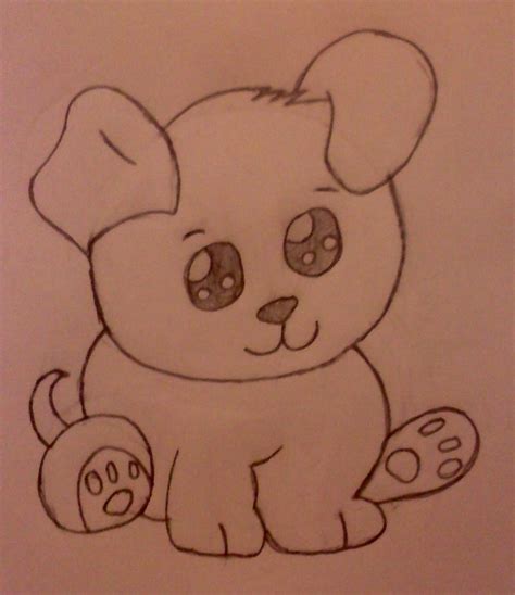 A Cute Puppy Drawing By Annar Dragoart