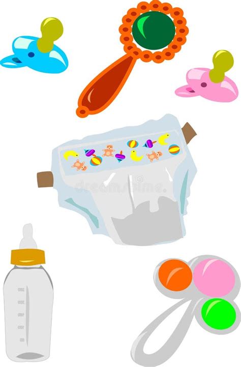 Baby Stuff Icons Collection Stock Illustrations 184 Baby Stuff Icons