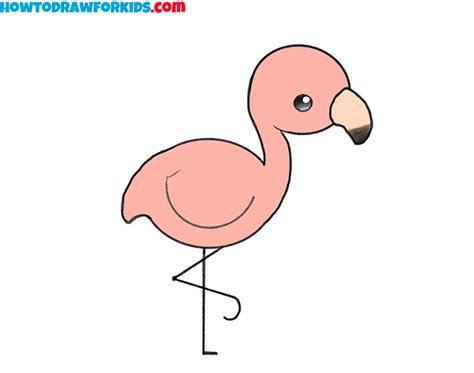 How To Draw A Flamingo For Kindergarten Easy Drawing Tutorial For Kids