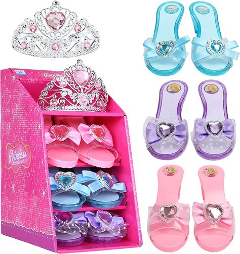 Mastom Girls Play Set Princess Dress Up Shoes And Tiara 3