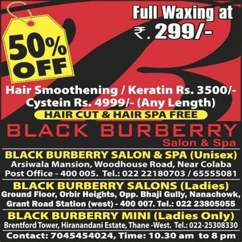 Black Burberry Salon And Academy In Grant Road Mumbai 400007 Sulekha Mumbai