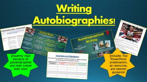 Writing Autobiographies Teaching Resources