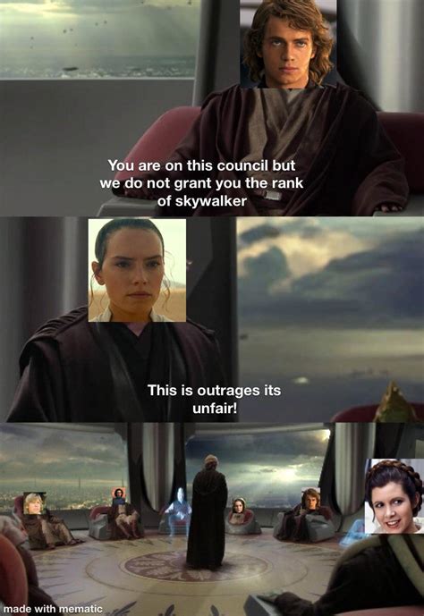 You Are On This Council But We Do Not Grant You The Rank Of Skywalker