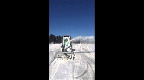 Bobcat S70 Snow Blowing Youtube