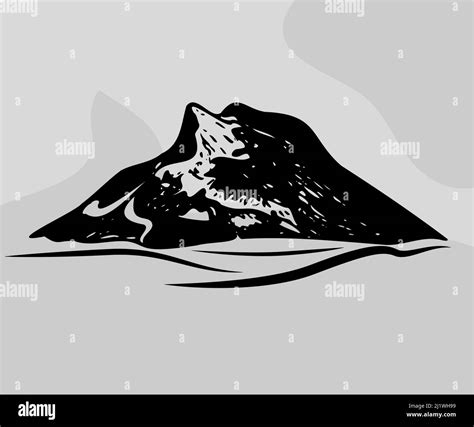 Hand Drawn Sketch Mountain Vector Illustration Stock Vector Image