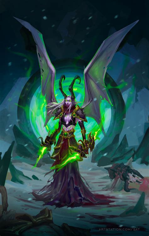 Artstation Demon Hunter Alena Busygina Warcraft Art World Of Warcraft Characters Warcraft