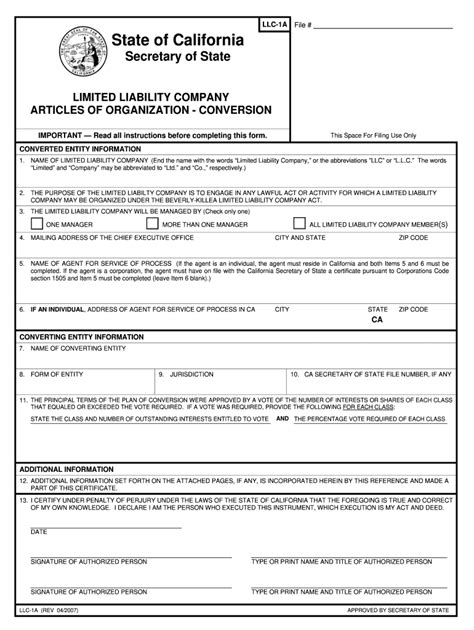 Llc Form Fill Out And Sign Online Dochub