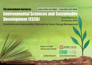 the international journal of environmental science and sustainable development page 1