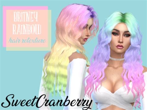 Sweetcranberrys Britney Pastel Rainbow Hair Sintiklia Recolor