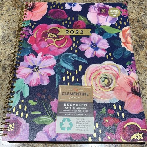 2022 Planner Agenda Weekly Monthly Layouts Clementine Paper Etsy Planner Planner Monthly