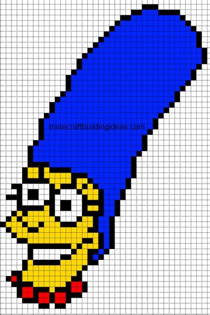 Marge Simpson Minecraft Pixel Art Pixel Art Pixel Art Templates