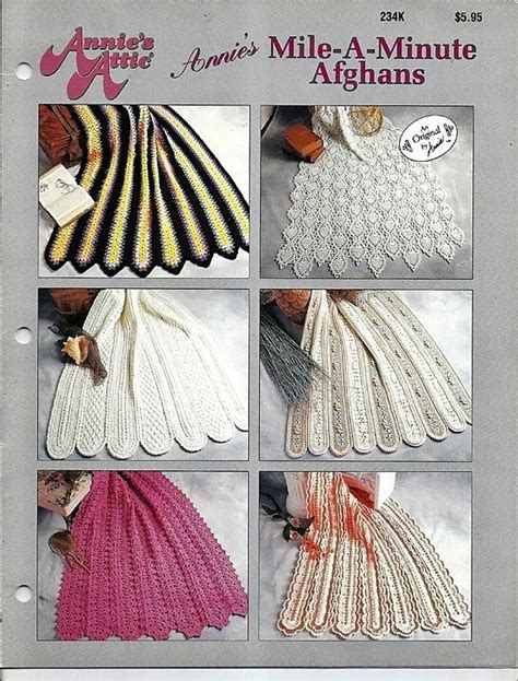 Annies Mile A Minutte Afghans Crochet Pattern Book Annies Attic 234k