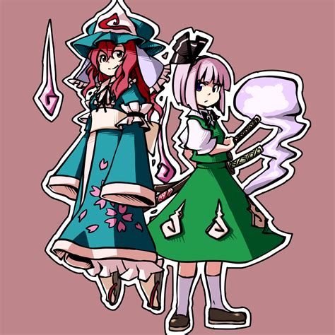 Epurasu Konpaku Youmu Saigyouji Yuyuko Touhou Ghost Image View