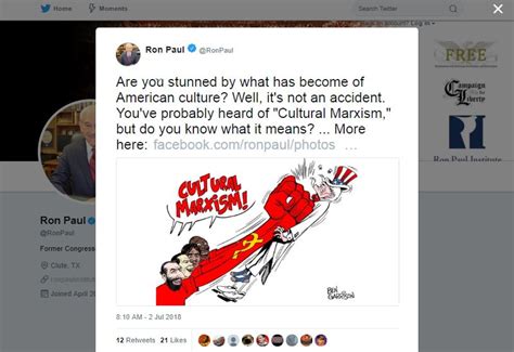 Ron Paul Shares Racist Meme To Explain Cultural Marxism