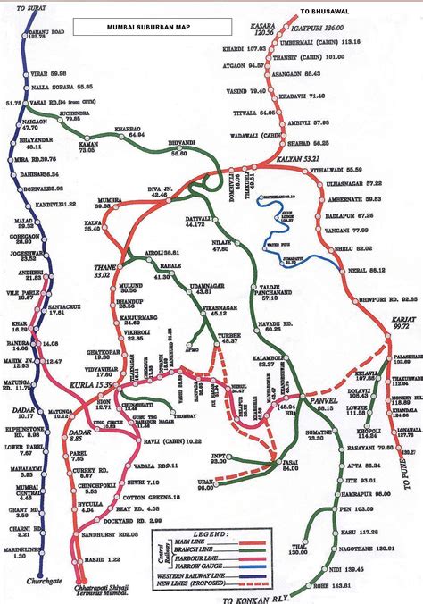 Mumbai Railway Map Mumbai • Mappery