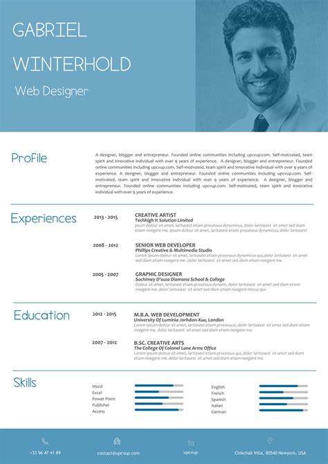This example of a cv, once downloaded, will open thanks to microsoft word, all you have to do is add your different experiences in order to allow this example of a cv to become a real recital of your professional career. Modèle CV Simple à télécharger format Word - CV moderne - UPCVUP