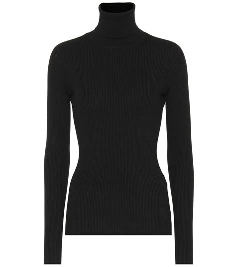 Dolce And Gabbana Virgin Wool Turtleneck Sweater In Black Lyst