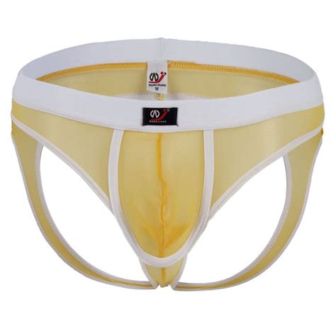 2018 Sheer Sexy Thin Jockstrap Underwear Men Back Open Gauze