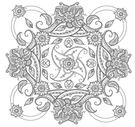 Paisley Coloring Pages For Adults Advanced Coloring Pages