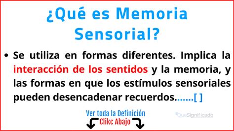 Memoria Sensorial Proceso Y Duración De La Retención Sensorial