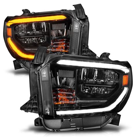 Anzo Black Crystal Led Headlights Plank Style Switchback 2014 2021