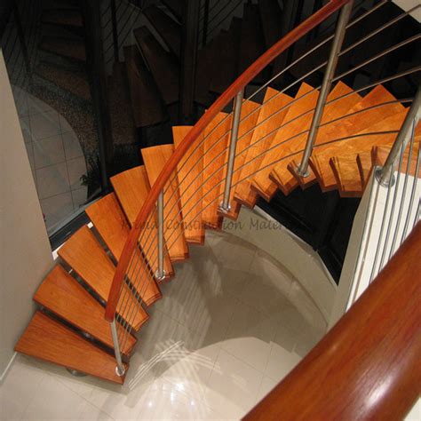 Art Design Solid Wood Staircase Interior Wooden Curved Staircase
