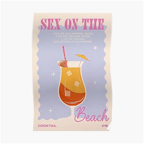 cocktail sex on the beach poster for sale by ursulabaaderup redbubble