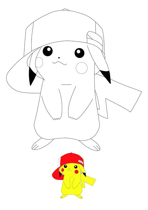 Pikachu With Hat Coloring Pages 2 Free Coloring Sheets 2021