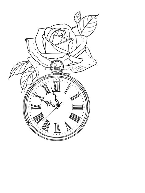Pin By Vincent Kunst On Sketchbook Clock Tattoo Design Pocket Watch