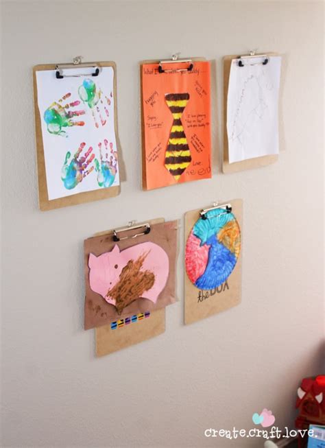 Diy Clipboard Kids Art Display