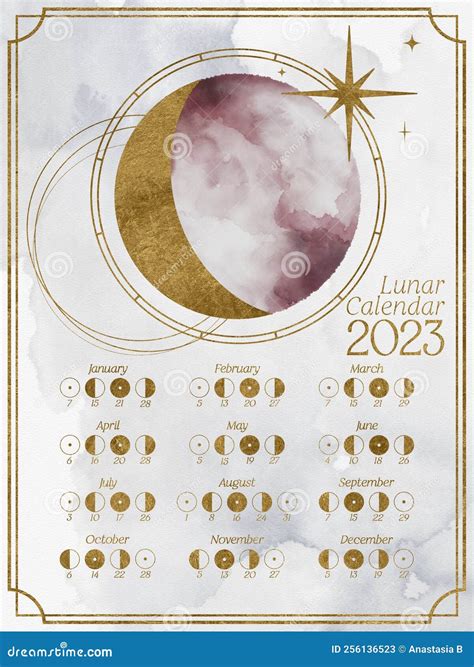 Lunar Calendar For 2023 In Southern Hemisphere Moon Calendar With