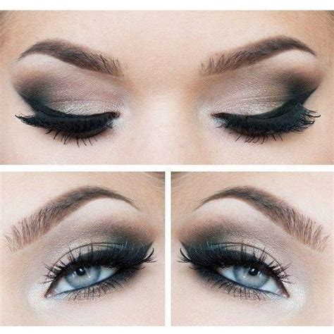 Smokey Blue Eyes Liked On Polyvore Featuring Beauty Products Makeup