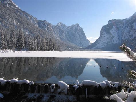 Skiing Cross Country Skiind And Winter Hiking At Dobbiaco Dolomites