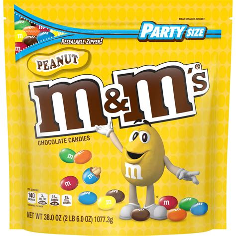 Mandms Peanut Chocolate Candy Super Bowl Party Size 38 Oz Walmart