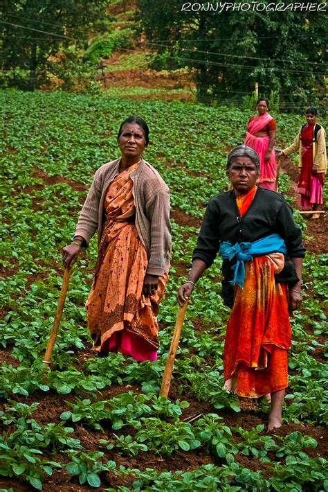 Portrait Of Two Women Farmers Who Grow A Field Near Ooty T Flickr