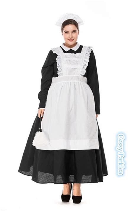 Z I1 3 Ladies Victorian Maid Costume Old Time Fancy Dress Ebay