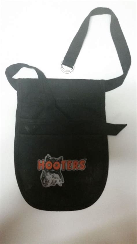 Hooters Girl Uniform Costume Authentic Black Ticket Money Pouch Apron Used 1782682386