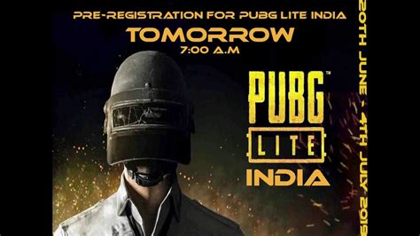 Pubg Lite India Pre Registration Youtube