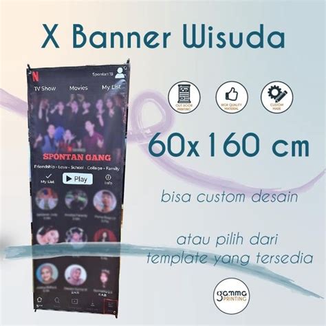 Cetak X Banner Wisuda Custom Desain Template X Benner Graduation