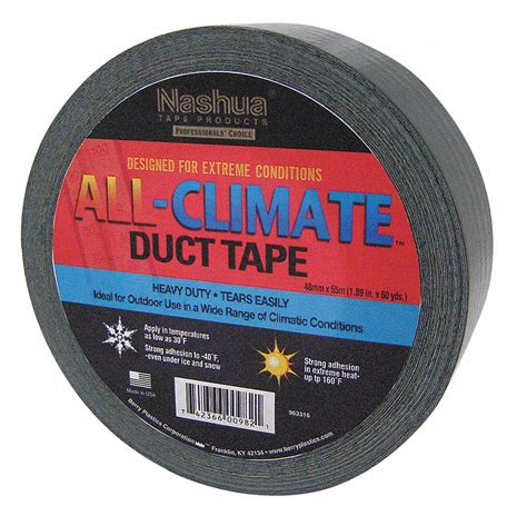 Nashua Industrial Duct Tape 48mm X 55m 900 Mil Thick Black Coated