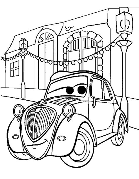 Cars 2 Dibujos Animados Infantiles Para Colorear