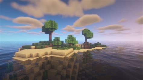 seed small desert island seed with trees and lake 1 16 5 minecraft map