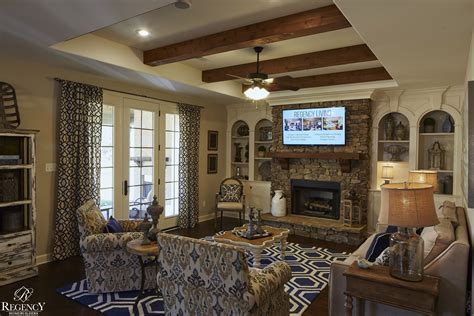 Great Room Cabin Coffered Ceiling Ideas Wire