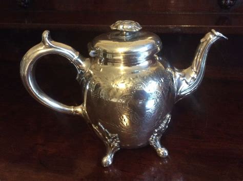 Victorian Silver Plated Teapot By J Tyler Sheffield England 1836