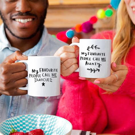 My Favourite People Call Me Aunty And Uncle Mug Set By Ellie Ellie