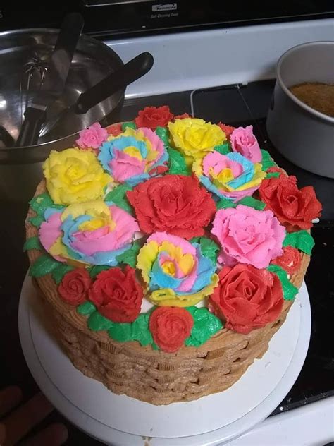This is the gift in which you can add a number of gifts in a single basket. Flower Basket Cake - CakeCentral.com