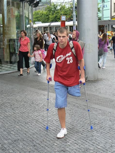 Pin On Amputees With Crutches